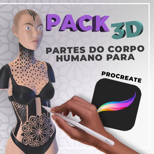 Pack Corpo Humano em 3D para Tatuagem Vale a pena?【Rafael Figini】ProCreate para tatuadores