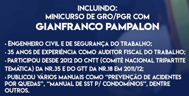 Curso Formação Especialista em GRO / PGR Funciona? como mapear e gerenciar os possíveis riscos existentes em um ambiente de trabalho com o Programa de Gerenciamento de Riscos.