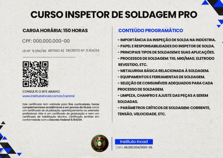 Curso Inspetor de Soldagem Profissional Funciona?【150 Horas!】