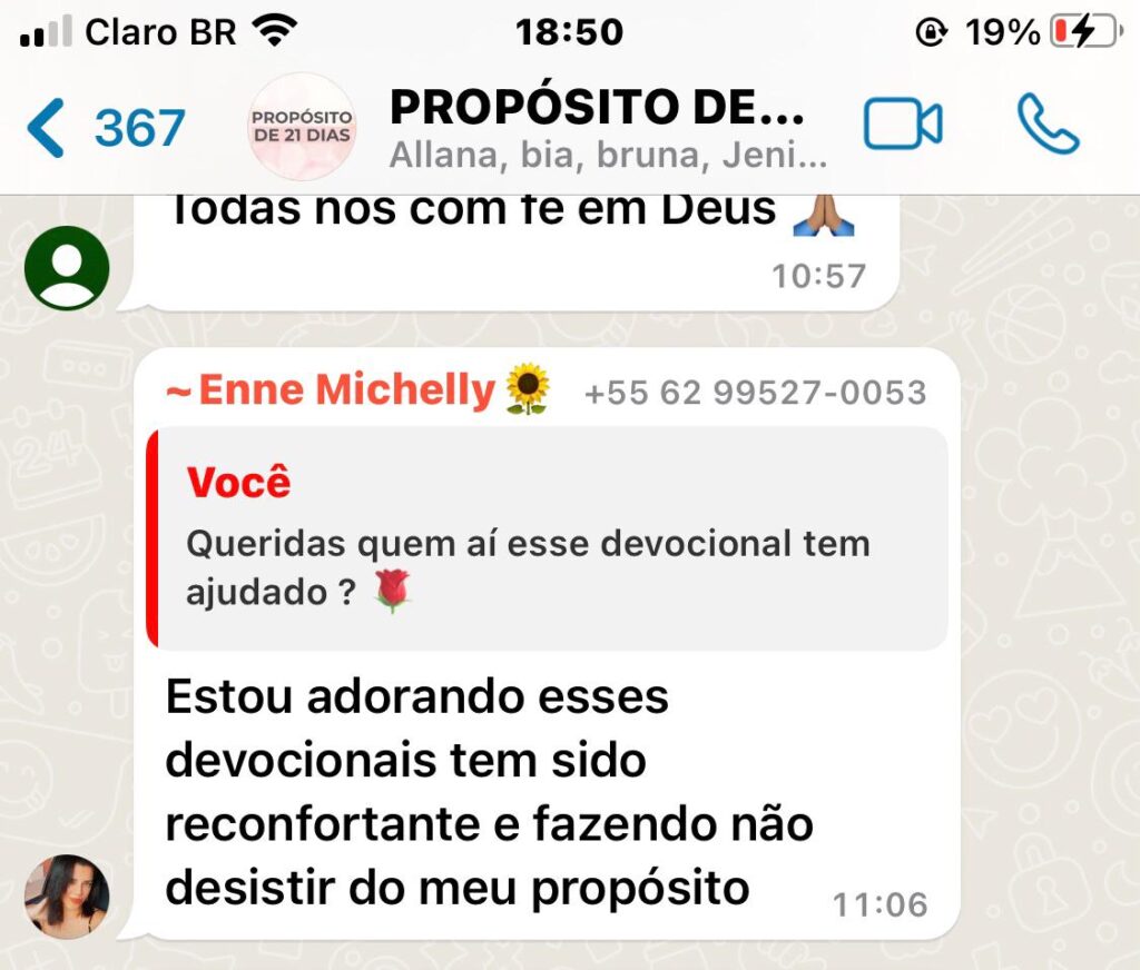 Propósito de 21 dias é bom