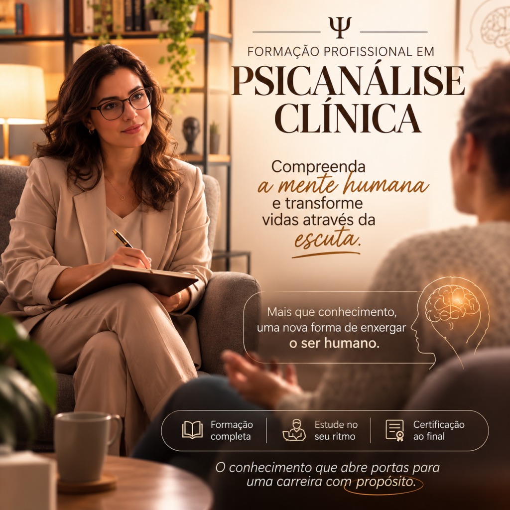 Formação em Psicanálise Clínica funciona